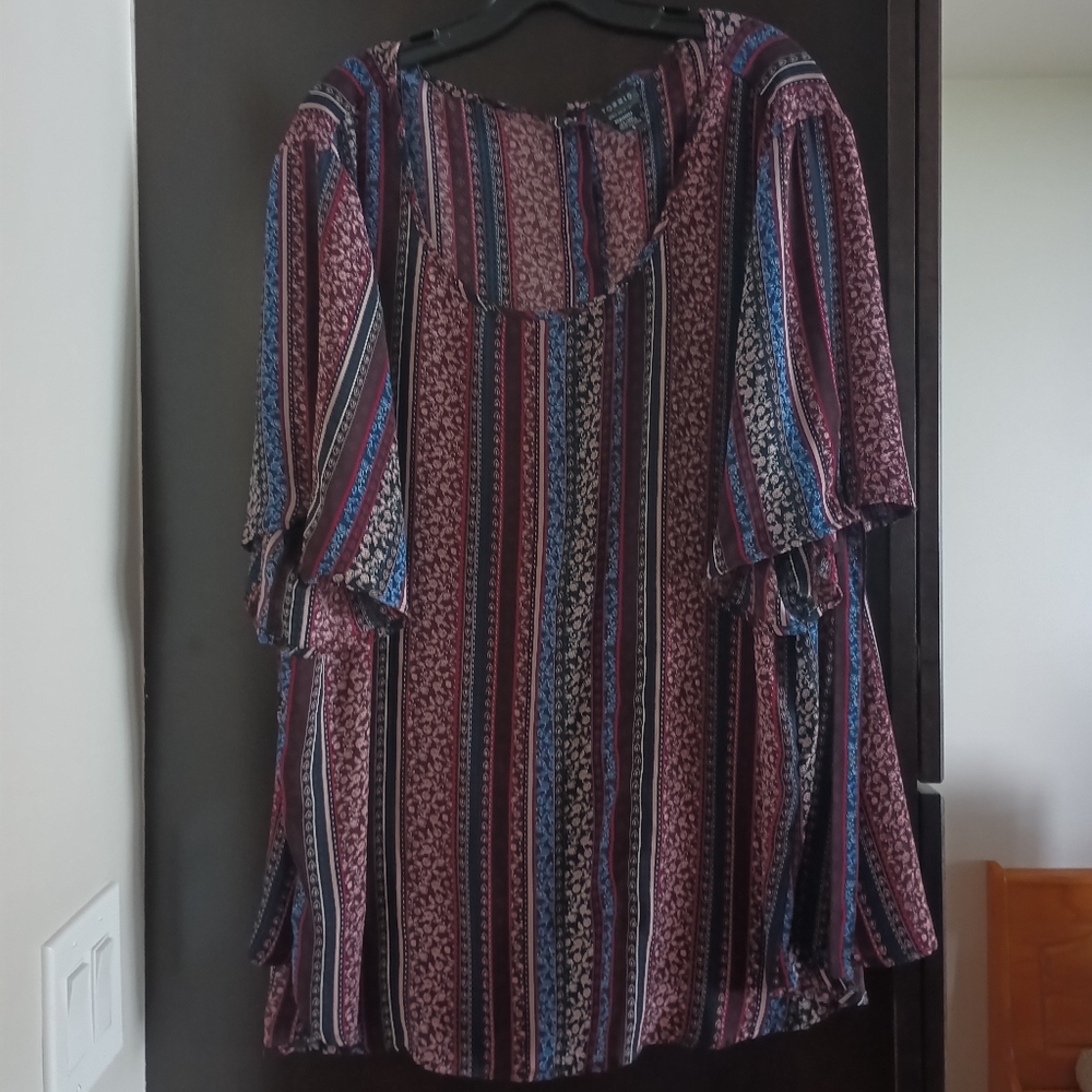 Striped Long Sleeve Blouse